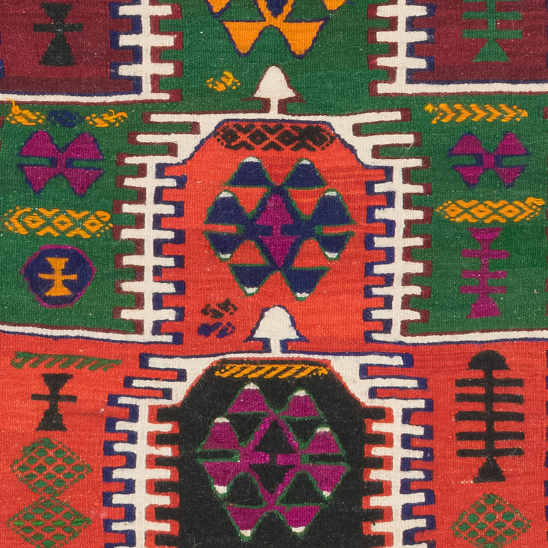 Vintage Turkish Kilim Rug - 3' 5" x 4' 9" (41" x 57") - K0073214