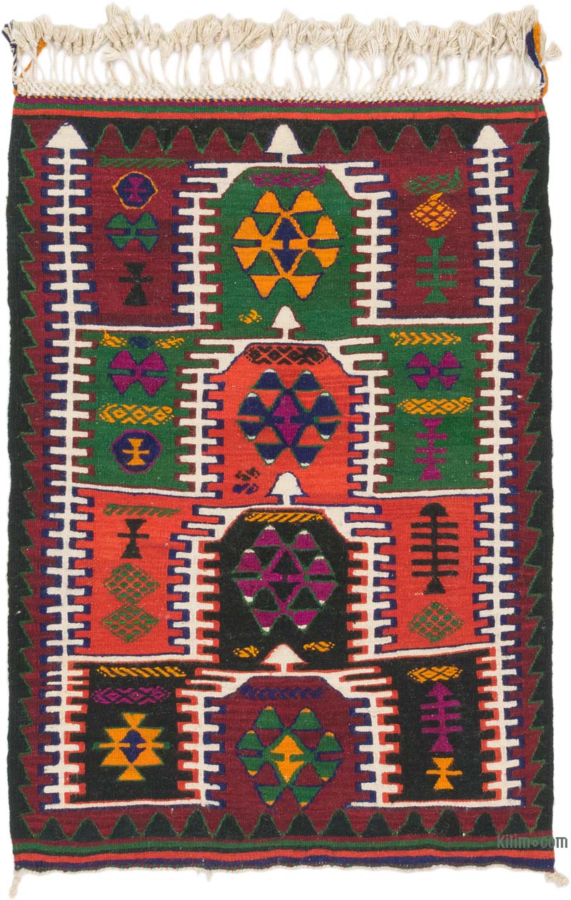 Vintage Turkish Kilim Rug - 3' 5" x 4' 9" (41" x 57") - K0073214