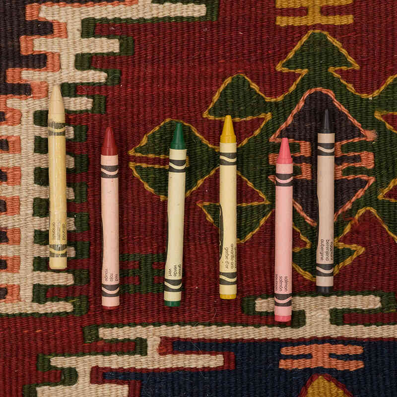 Vintage Turkish Kilim Rug - 3' 1" x 4' 3" (37" x 51") - K0073221
