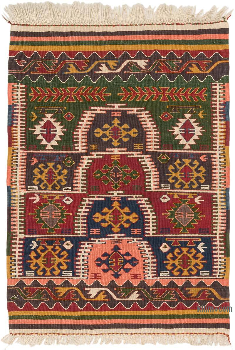 Vintage Turkish Kilim Rug - 3' 1" x 4' 3" (37" x 51") - K0073221