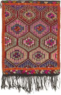 Vintage Anatolian Jijim Rug - 3' 6" x 4' 7" (42" x 55")