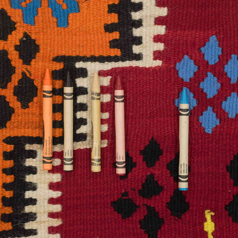 Vintage Turkish Kilim Rug - 3' 4" x 5' 2" (40" x 62") - K0073226