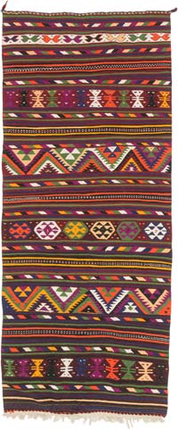 Vintage Konya Kilim Rug - 4' 8" x 11' 3" (56" x 135")