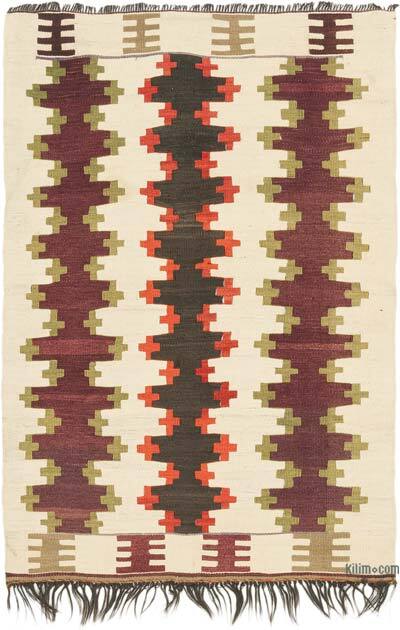 Vintage Turkish Kilim Rug - 3' 3" x 4' 9" (39" x 57")