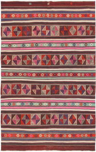Vintage Anatolian Jijim Rug - 4' 10" x 7' 9" (58" x 93")