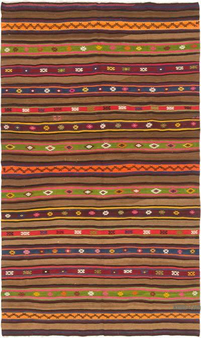 Vintage Fethiye Kilim Rug - 5' 1" x 8' 6" (61" x 102")