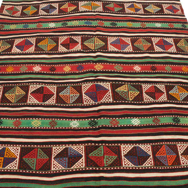 Vintage Anatolian Jijim Rug - 4' 8" x 7' 3" (56" x 87") - K0073256