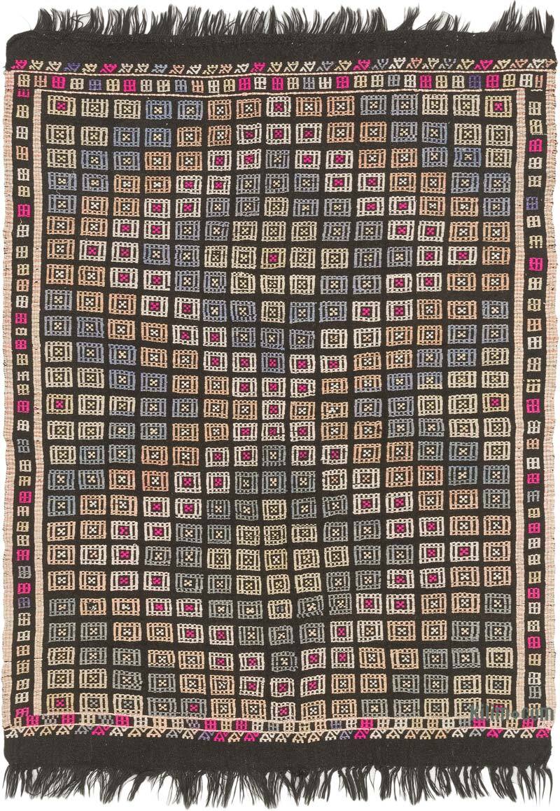 Vintage Anatolian Jijim Rug - 4' 11" x 6' 9" (59" x 81") - K0073257