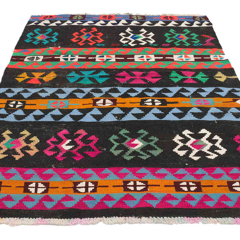 Vintage Turkish Kilim Rug - 3' 9" x 4' 9" (45" x 57") - K0073258