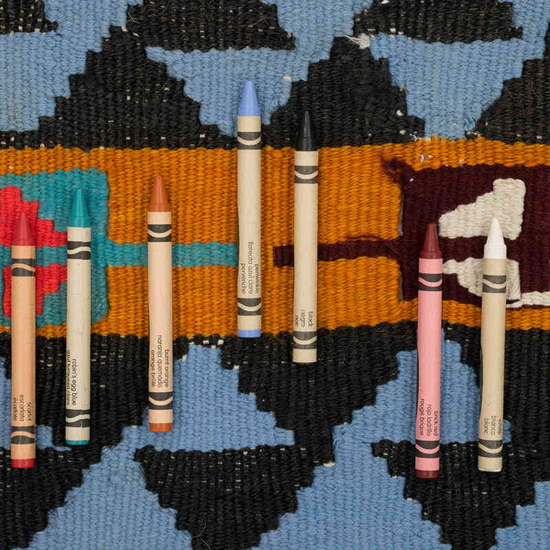 Vintage Turkish Kilim Rug - 3' 9" x 4' 9" (45" x 57") - K0073258