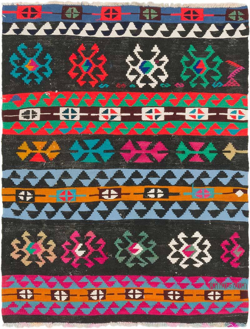 Vintage Turkish Kilim Rug - 3' 9" x 4' 9" (45" x 57") - K0073258