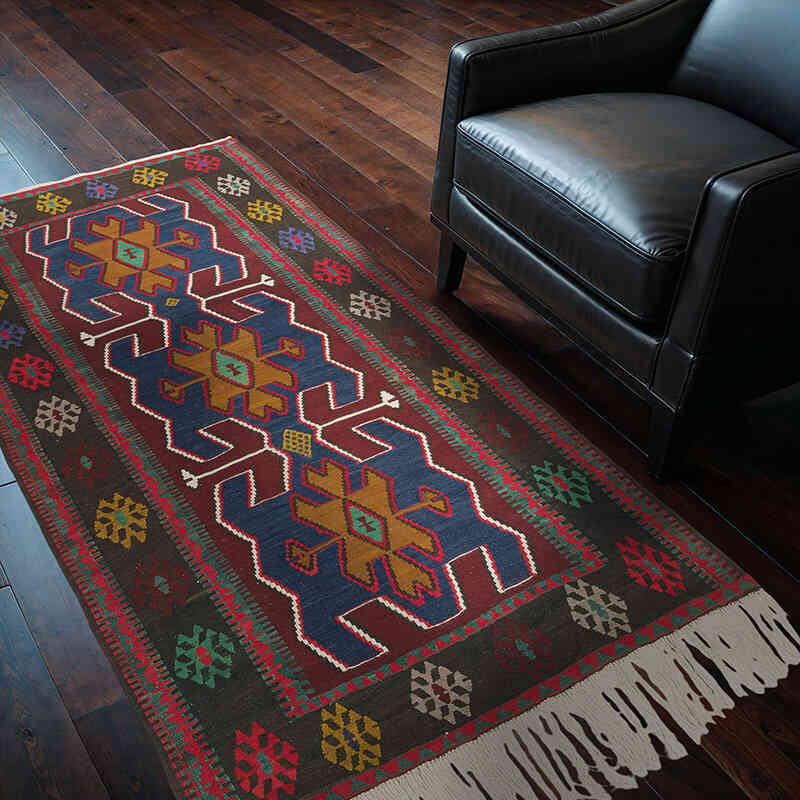 Alfombra Vintage Kilim Turca - 123 cm x 201 cm - K0073262