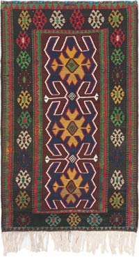 Vintage Turkish Kilim Rug - 3' 9" x 6' 4" (45" x 76")