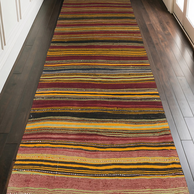 Alfombra Vintage Kilim Turca - 150 cm x 405 cm - K0073269