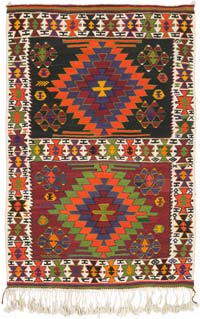 Vintage Turkish Kilim Rug - 4' 4" x 6' 7" (52" x 79")