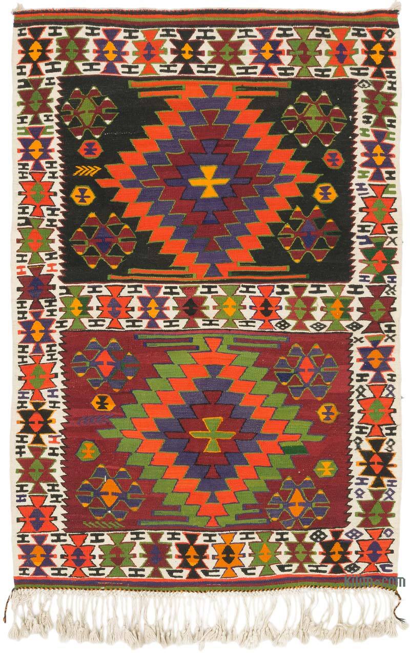 Vintage Turkish Kilim Rug - 4' 4" x 6' 7" (52" x 79") - K0073271