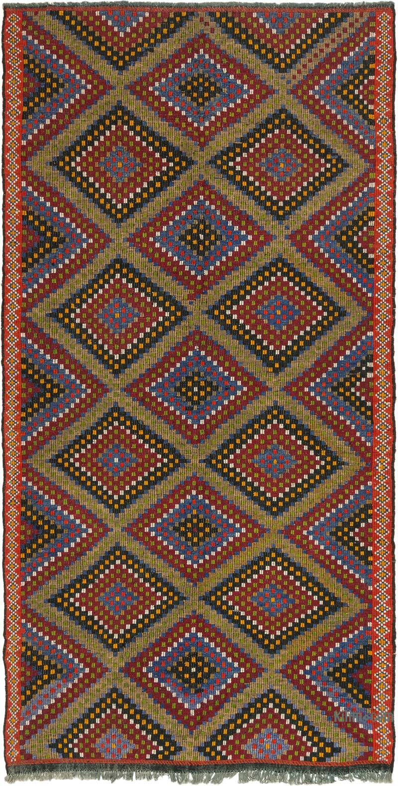 Vintage Anatolian Jijim Rug - 6' 5" x 12' 6" (77" x 150") - K0073284