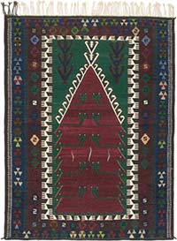Vintage Turkish Kilim Rug - 4' 8" x 6' 3" (56" x 75")