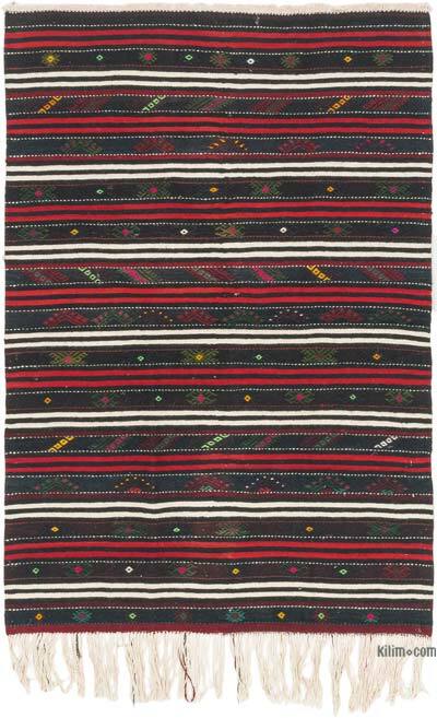 Vintage Turkish Kilim Rug - 3' 7" x 5' 2" (43" x 62")