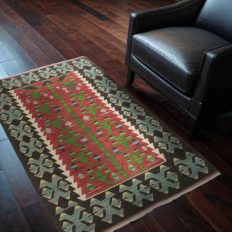 Vintage Turkish Kilim Rug - 2' 11" x 4' 11" (35" x 59") - K0073292