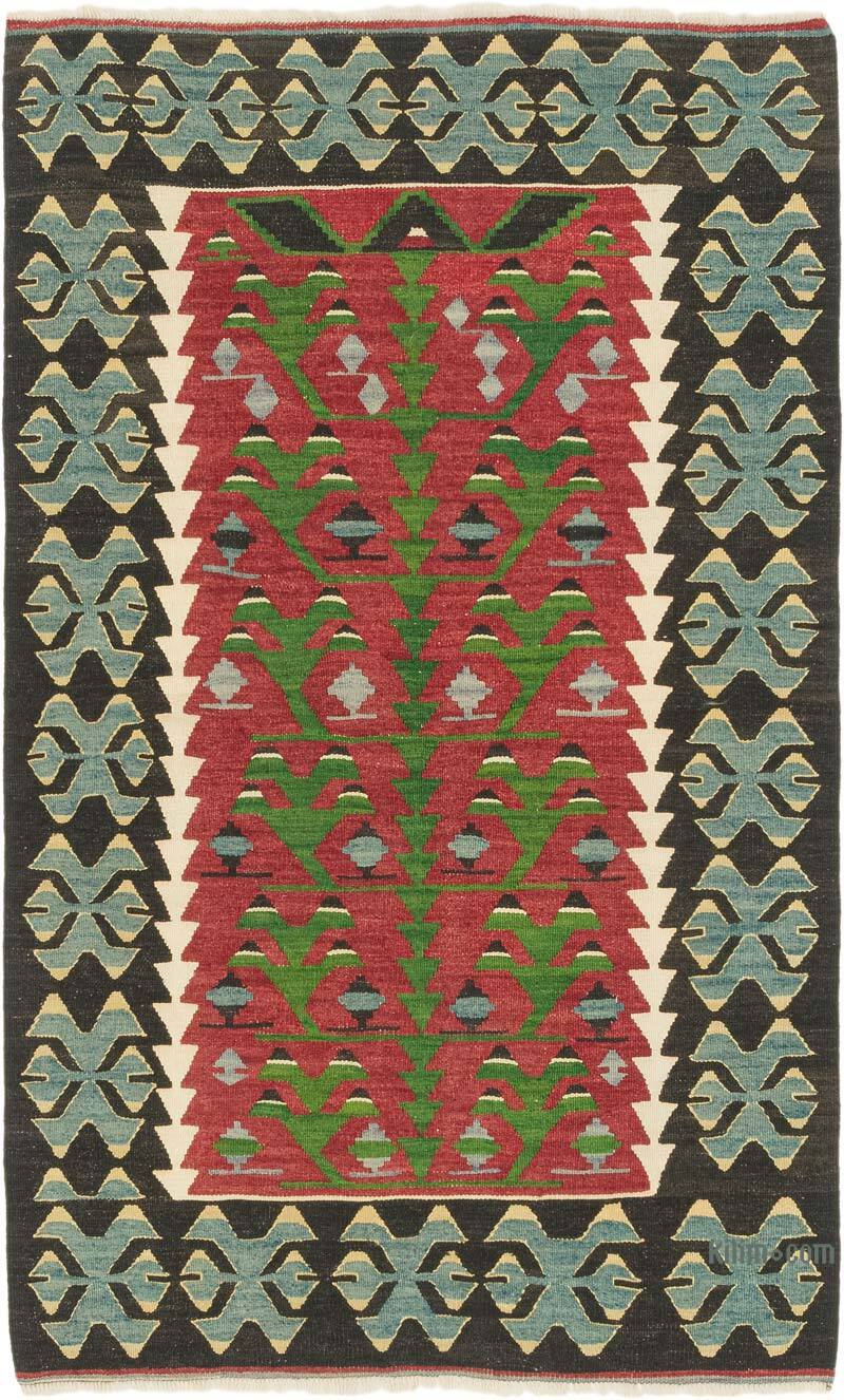 Vintage Turkish Kilim Rug - 2' 11" x 4' 11" (35" x 59") - K0073292