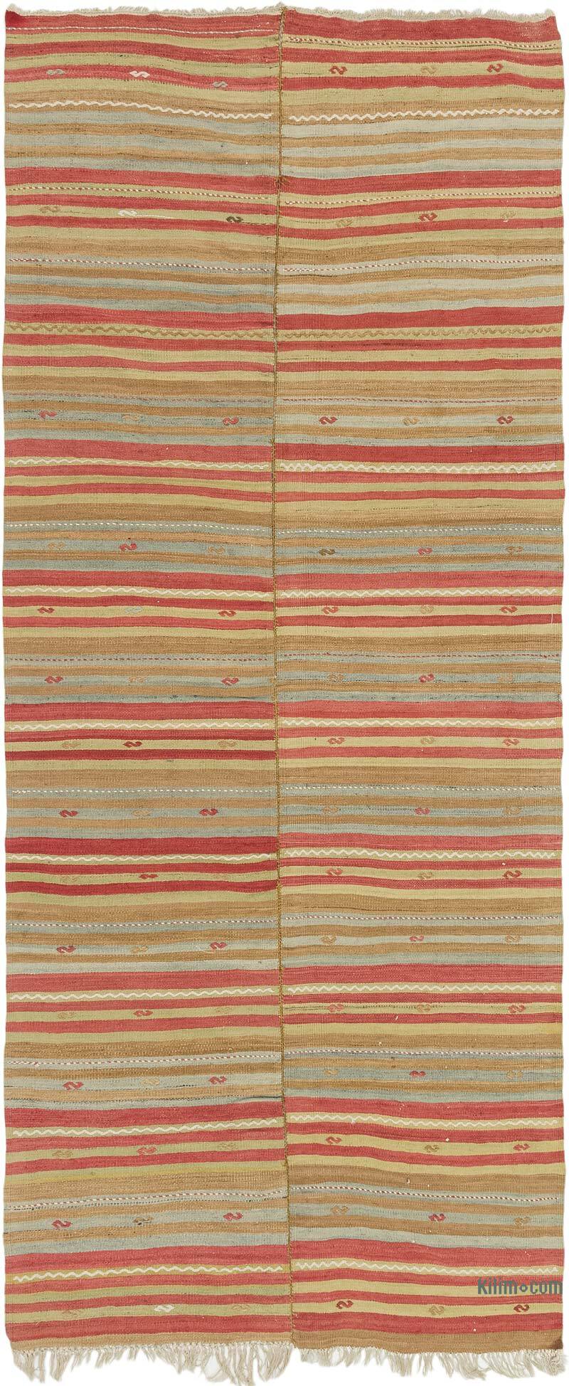 Vintage Turkish Kilim Rug - 4' 9" x 11' 6" (57" x 138") - K0073294