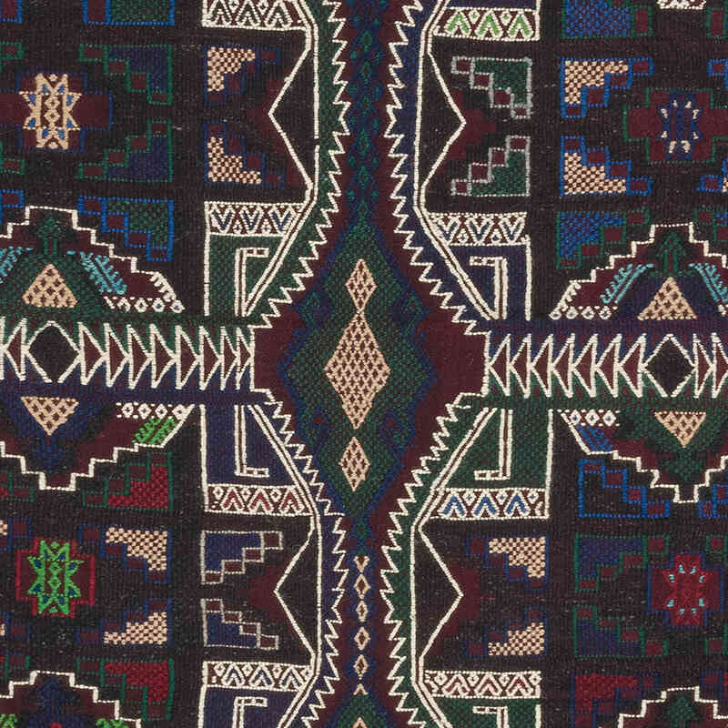 Vintage Anatolian Jijim Rug - 4' 7" x 5' 2" (55" x 62") - K0073296