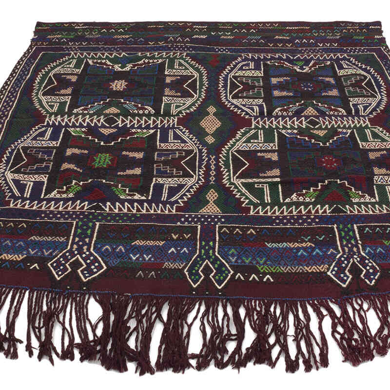 Vintage Anatolian Jijim Rug - 4' 7" x 5' 2" (55" x 62") - K0073296