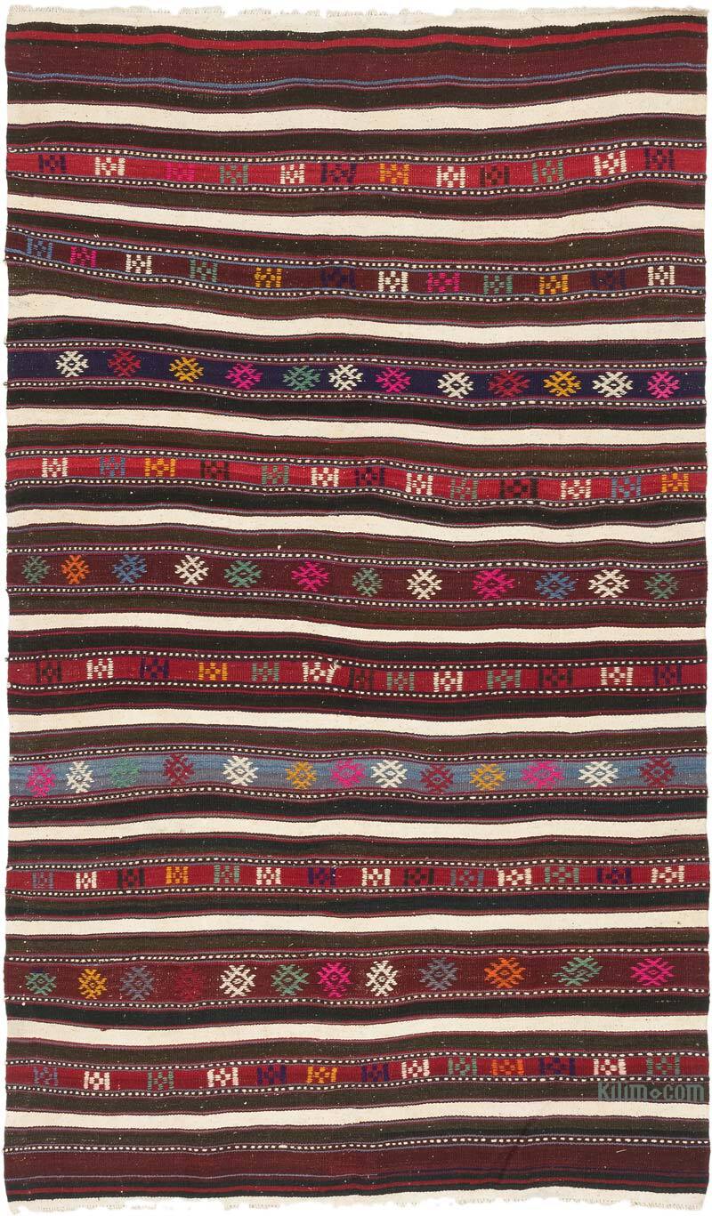Vintage Turkish Kilim Rug - 4' 4" x 7' 5" (52" x 89") - K0073301