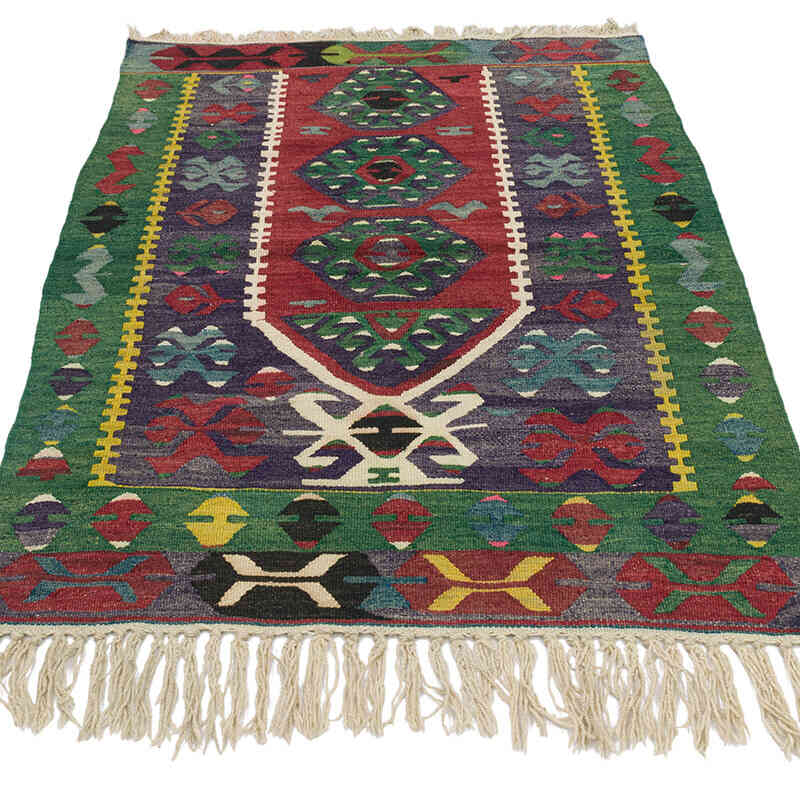 Vintage Turkish Kilim Rug - 2' 8" x 4' 1" (32" x 49") - K0073308