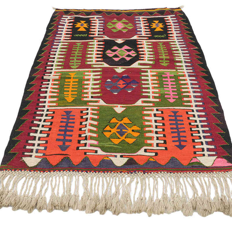Vintage Turkish Kilim Rug - 2' 11" x 4' 6" (35" x 54") - K0073309