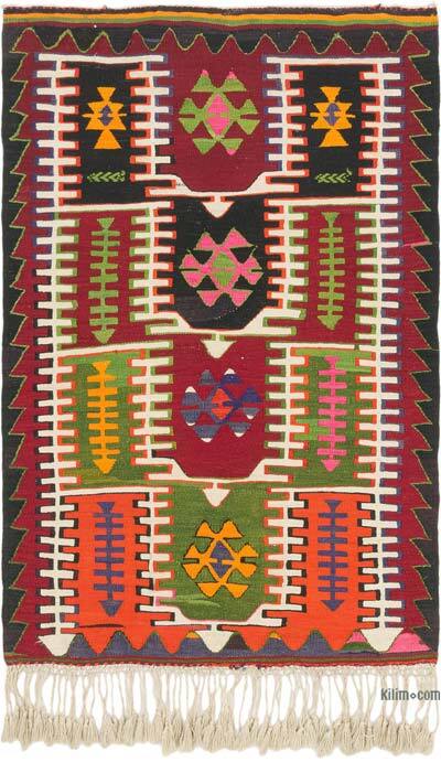 Vintage Turkish Kilim Rug - 2' 11" x 4' 6" (35" x 54")