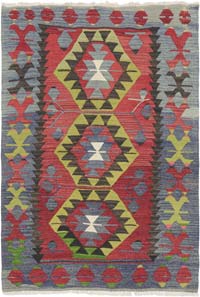 Vintage Turkish Kilim Rug - 2' 11" x 4' 2" (35" x 50")