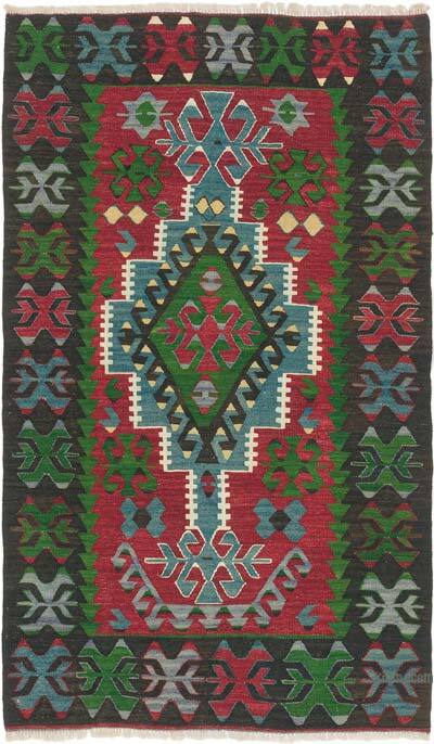 Vintage Turkish Kilim Rug - 3'  x 5' 1" (36" x 61")