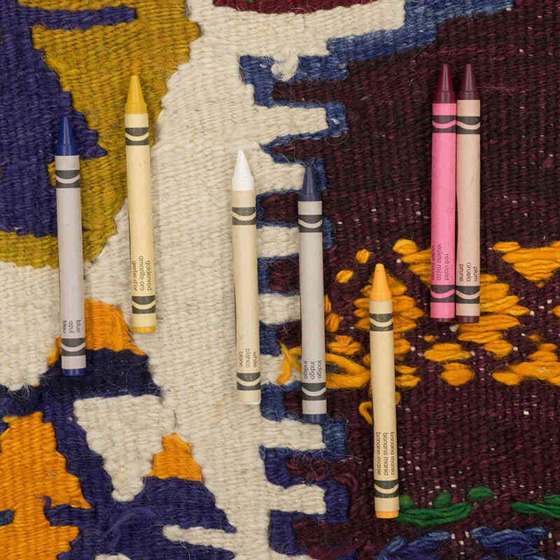 Vintage Turkish Kilim Rug - 3' 3" x 4' 3" (39" x 51") - K0073319