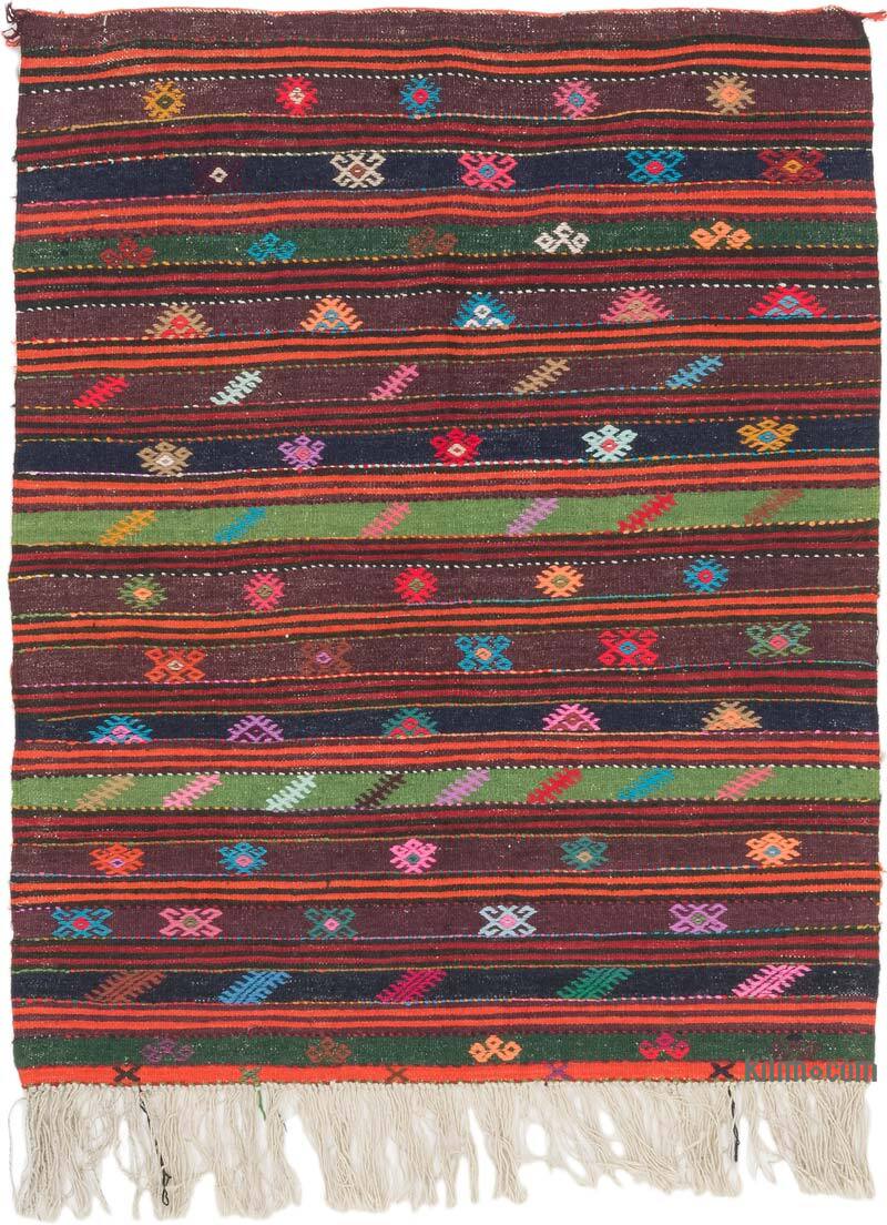 Alfombra Vintage Kilim Turca - 96 cm x 123 cm - K0073321