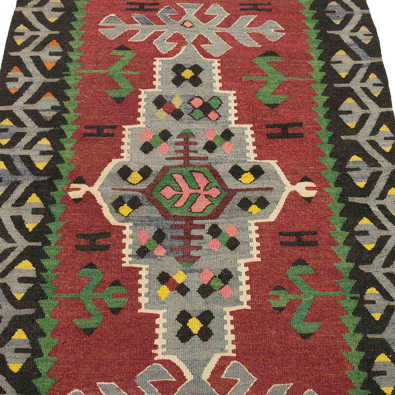 Vintage Turkish Kilim Rug - 2' 11" x 4' 1" (35" x 49") - K0073324