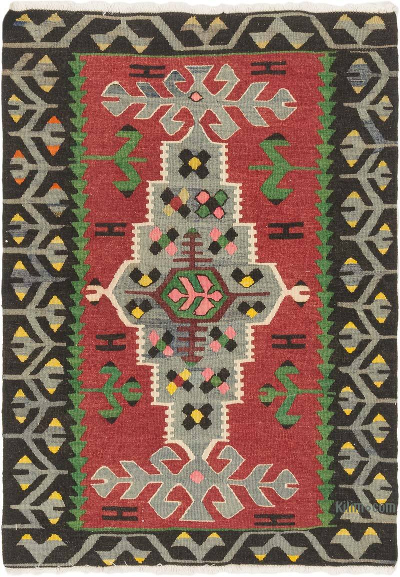Vintage Turkish Kilim Rug - 2' 11" x 4' 1" (35" x 49") - K0073324