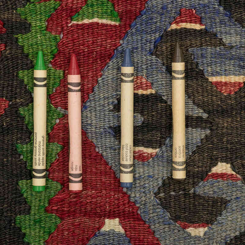 Vintage Turkish Kilim Rug - 3' 4" x 5' 1" (40" x 61") - K0073326