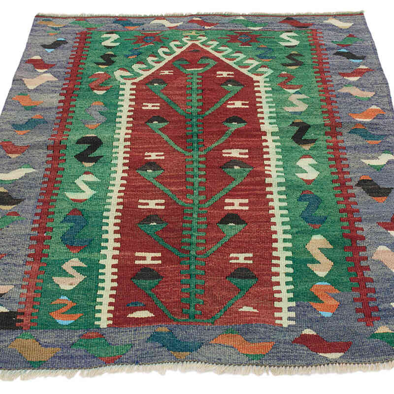 Alfombra Vintage Kilim Turca - 80 cm x 106 cm - K0073327