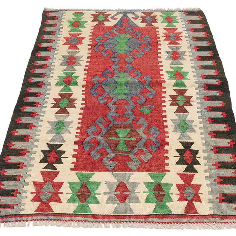 Alfombra Vintage Kilim Turca - 73 cm x 126 cm - K0073335