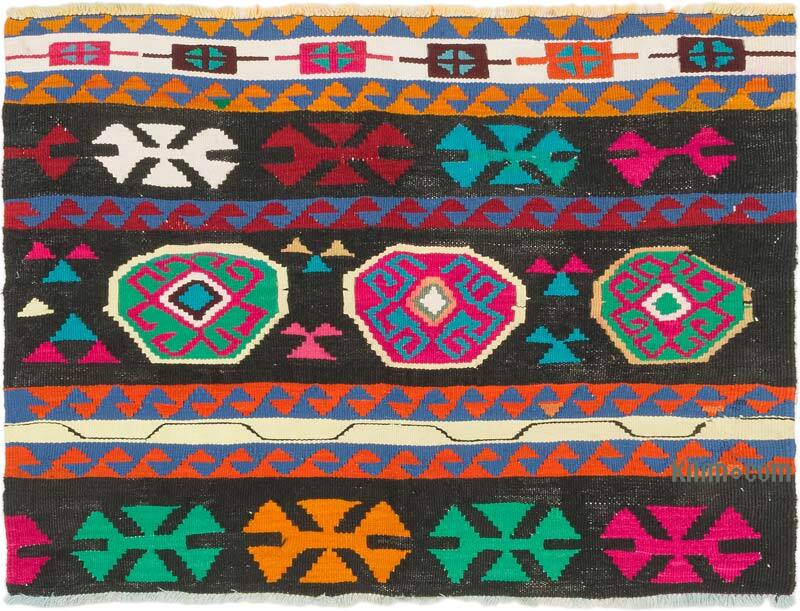 Vintage Turkish Kilim Rug - 3' 10" x 2' 10" (46" x 34") - K0073342