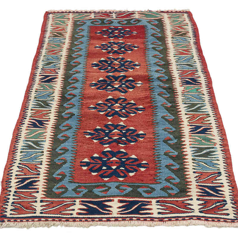 Vintage Turkish Kilim Rug - 2' 4" x 4' 7" (28" x 55") - K0073344