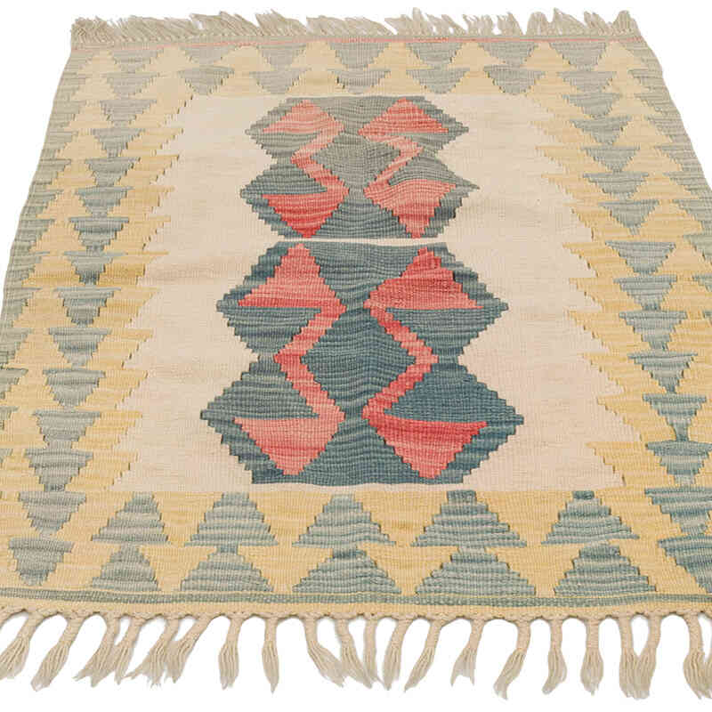 Vintage Turkish Kilim Rug - 2' 4" x 3' 6" (28" x 42") - K0073354