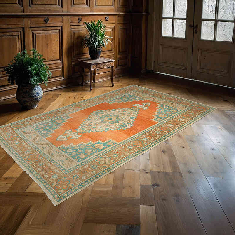 Vintage Turkish Hand-Knotted Rug - 4' 11" x 8' 2" (59" x 98") - K0073887
