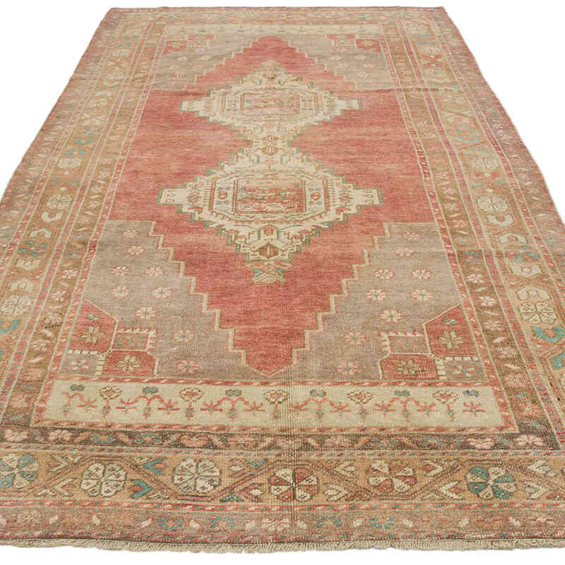 Alfombra Vintage Turca Anudada a Mano - 135 cm x 281 cm - K0073889