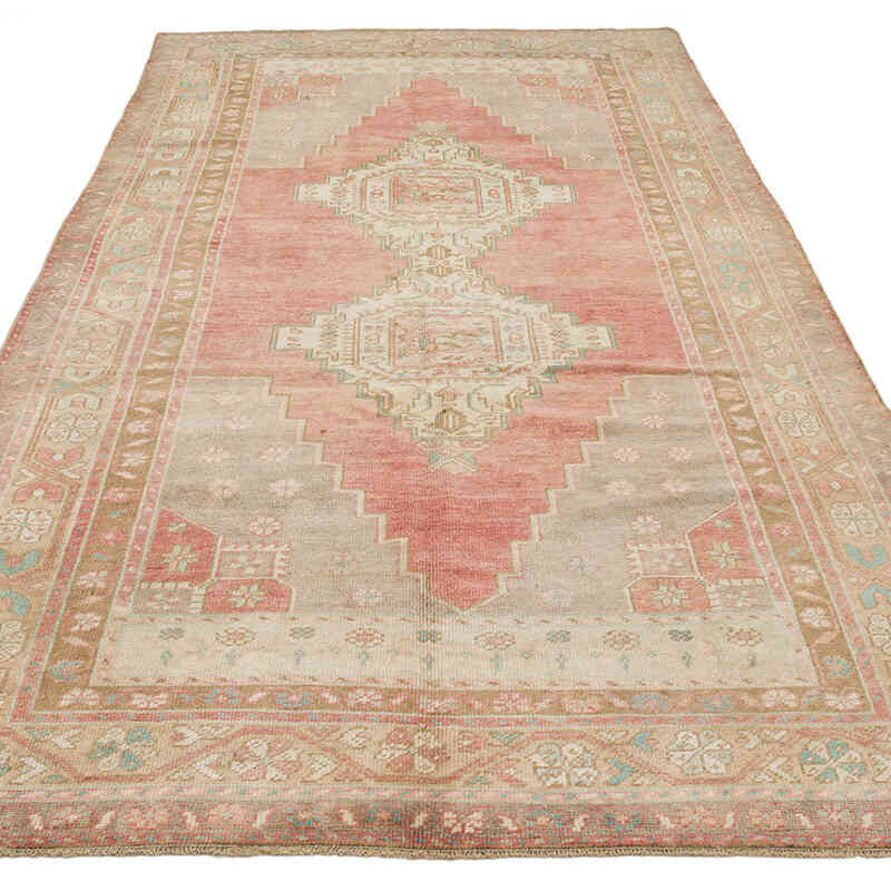 Alfombra Vintage Turca Anudada a Mano - 135 cm x 281 cm - K0073889