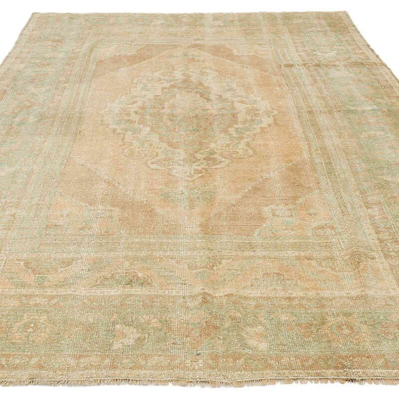 Vintage Turkish Hand-Knotted Rug - 5' 8" x 8' 8" (68" x 104") - K0073890