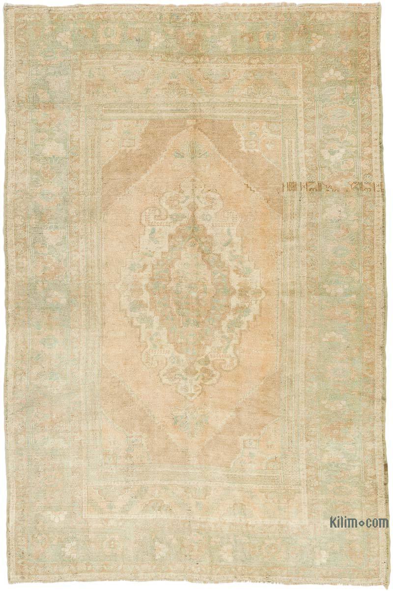 Vintage Turkish Hand-Knotted Rug - 5' 8" x 8' 8" (68" x 104") - K0073890