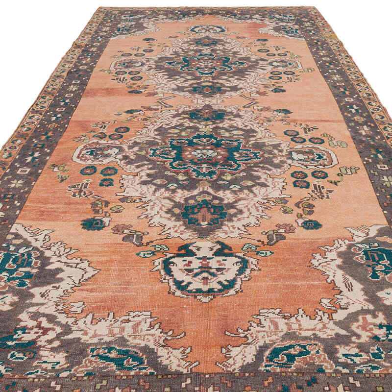 Vintage Turkish Hand-Knotted Rug - 5' 5" x 11' 10" (65" x 142") - K0073896